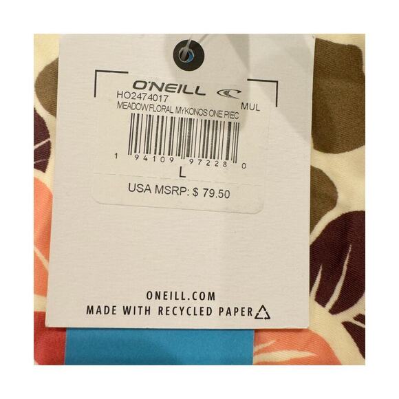 O'Neill Meadow Floral Mykonos One-Piece Swimsuit Size L NWT - Picture 11 of 12